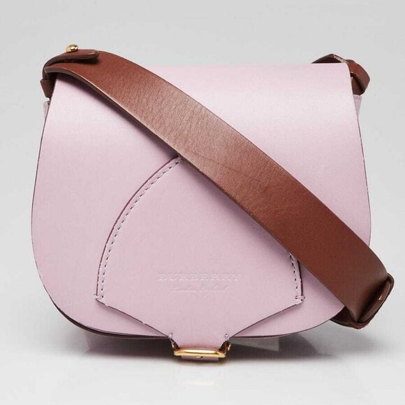 Burberry Light Purple Calfskin Leather Crossbody Square Mini Satchel Bag - Picture 1 of 12